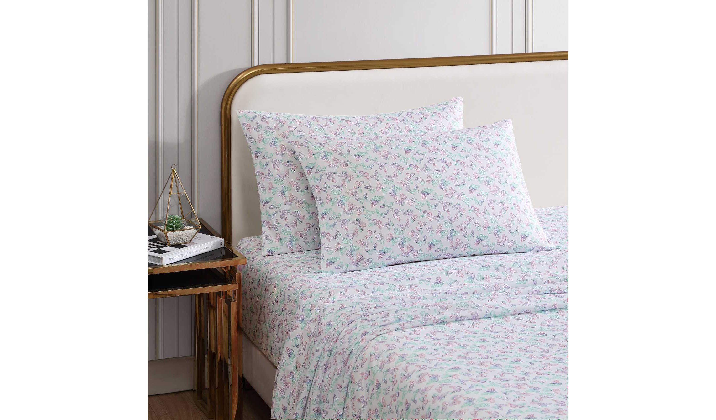 Butterfly Rainbow Microfiber Sheet Set
