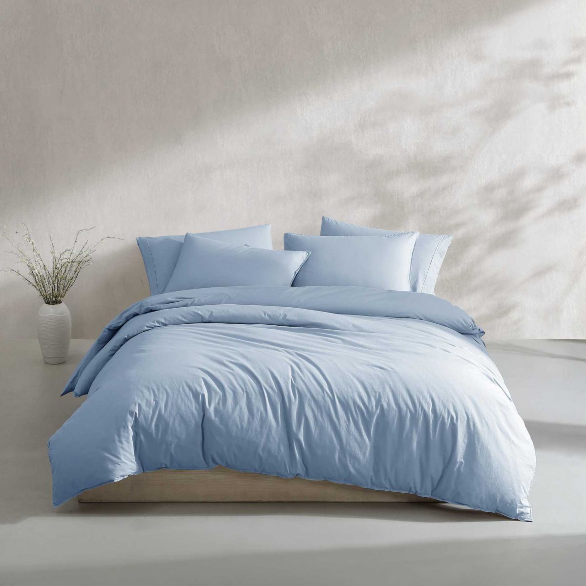 Washed Percale Cotton Comforter Set