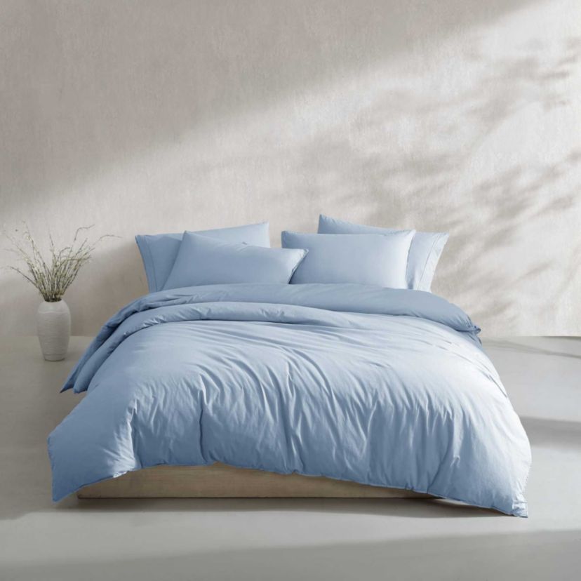 Washed Percale Cotton Comforter Set