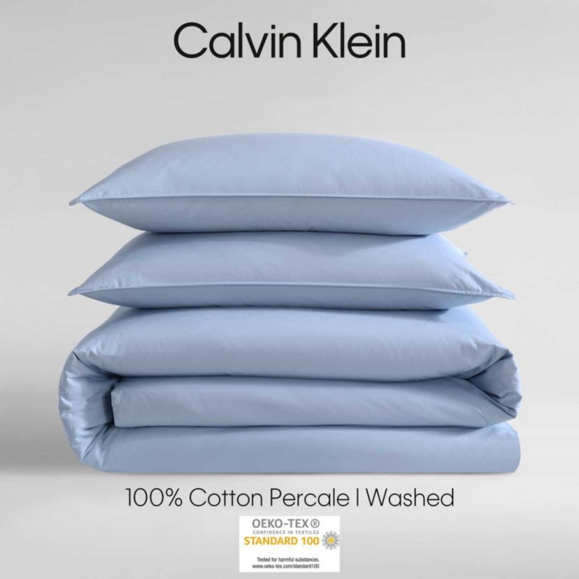 Washed Percale Cotton Comforter Set