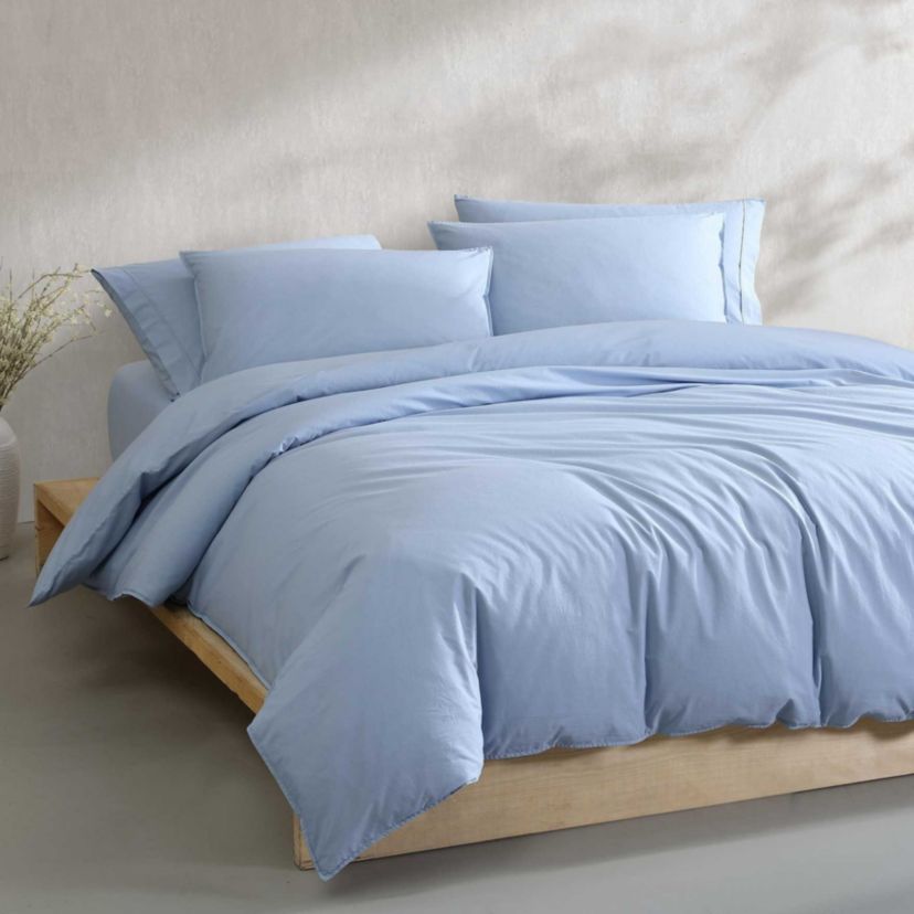 Washed Percale Cotton Comforter Set