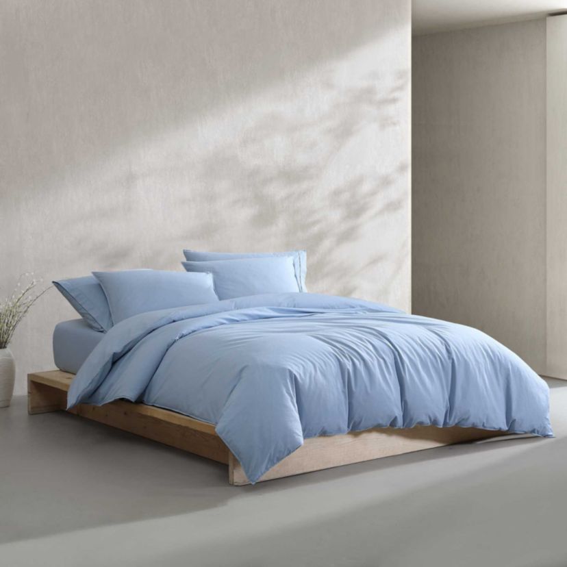 Washed Percale Cotton Comforter Set