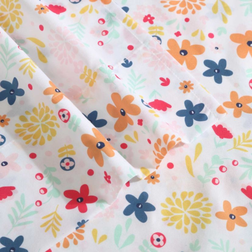 Colorful Floral Microfiber Sheet Set