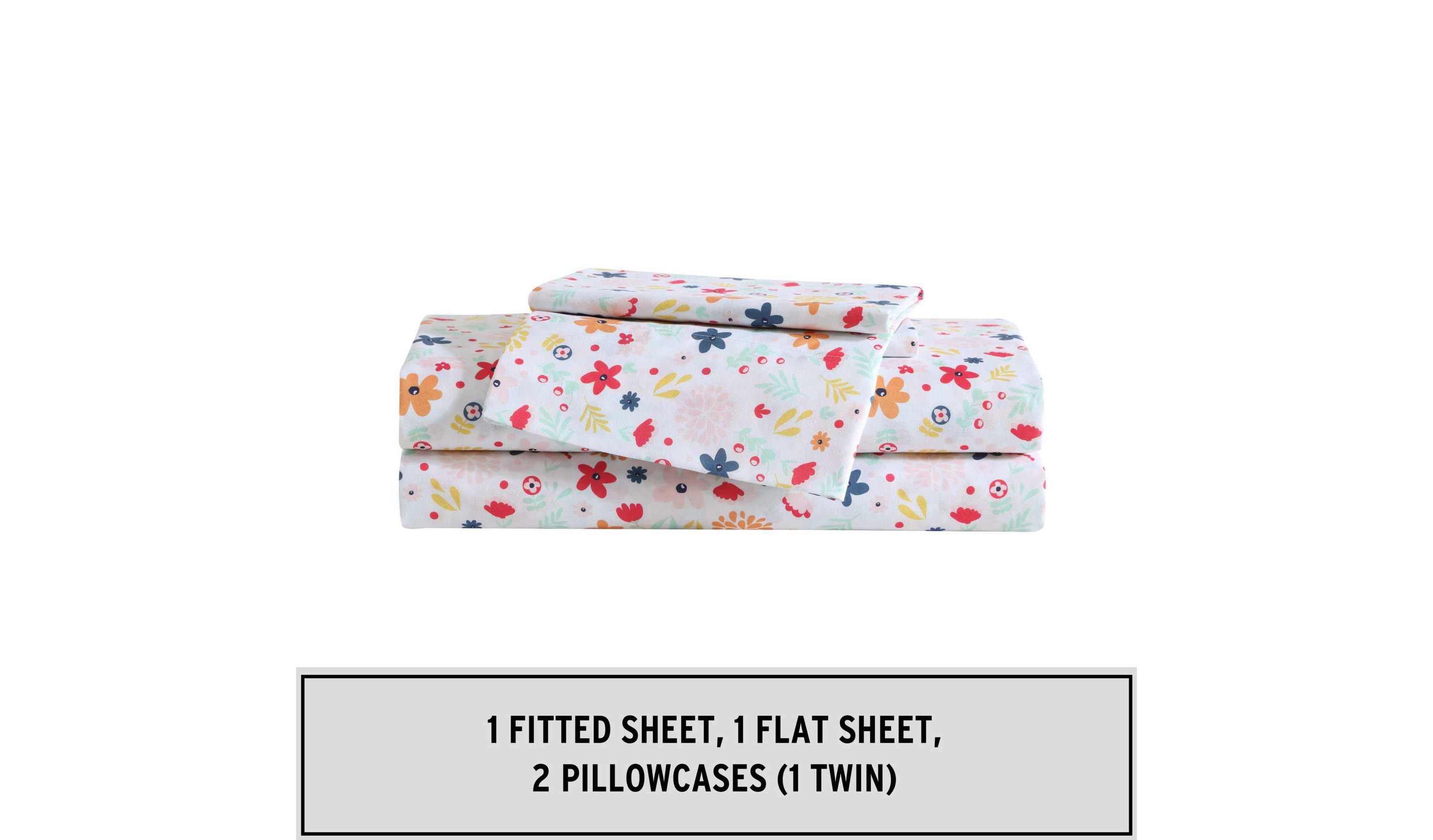 Colorful Floral Microfiber Sheet Set