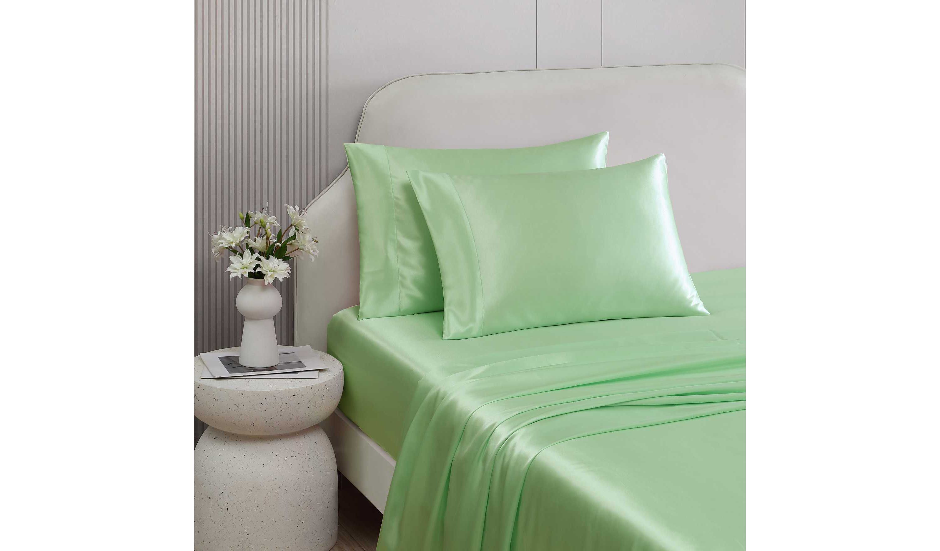 Solid Satin Microfiber Sheet Set