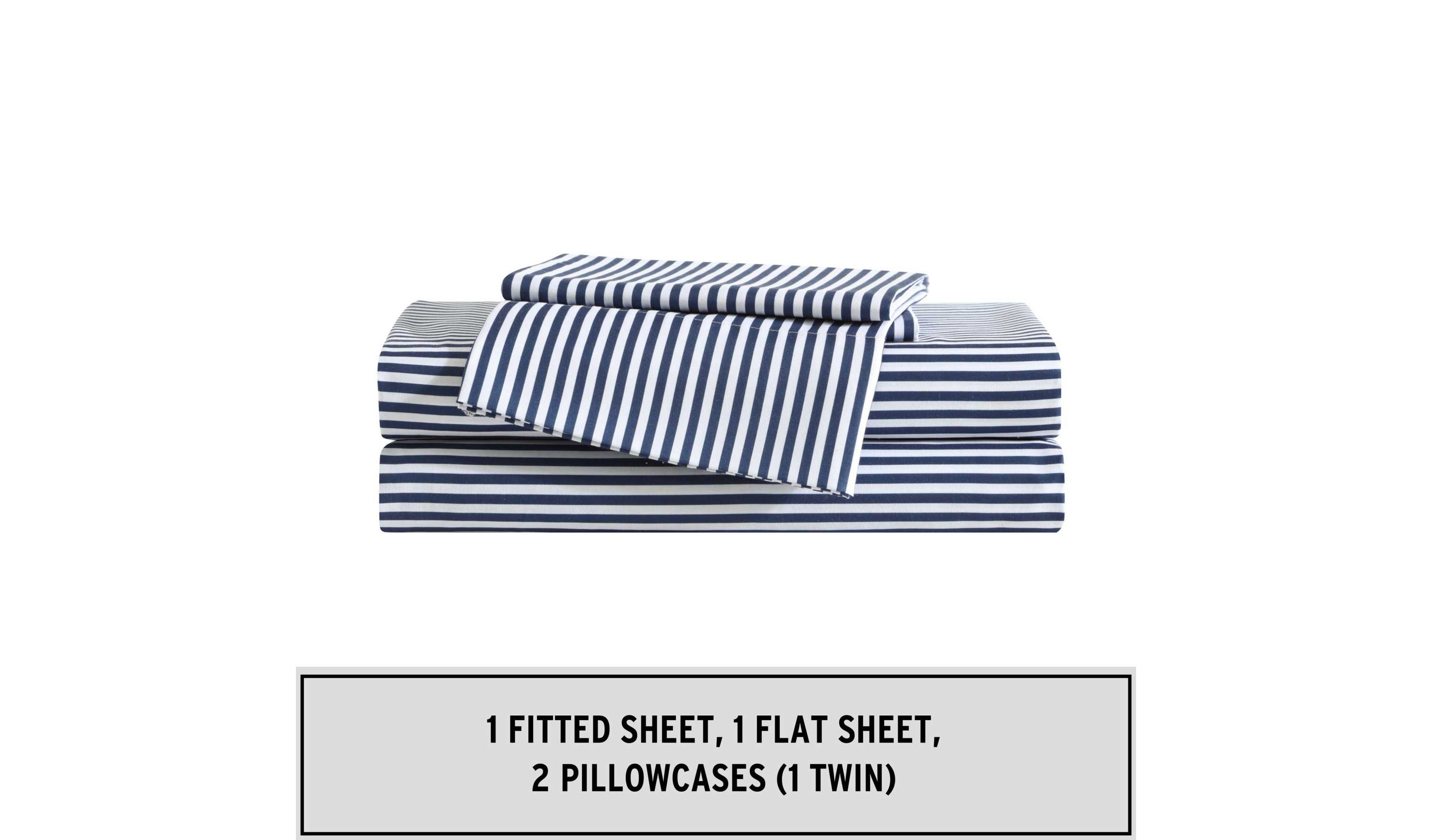 Vivid Stripe Microfiber Sheet Set