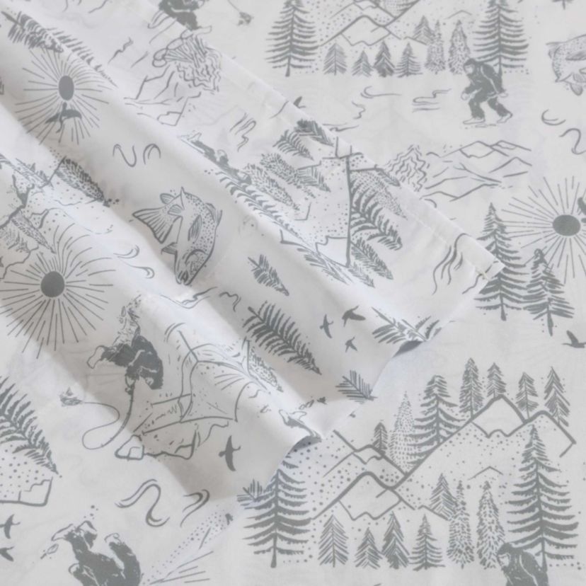 Big Foot Hiking Trip Microfiber Sheet Set