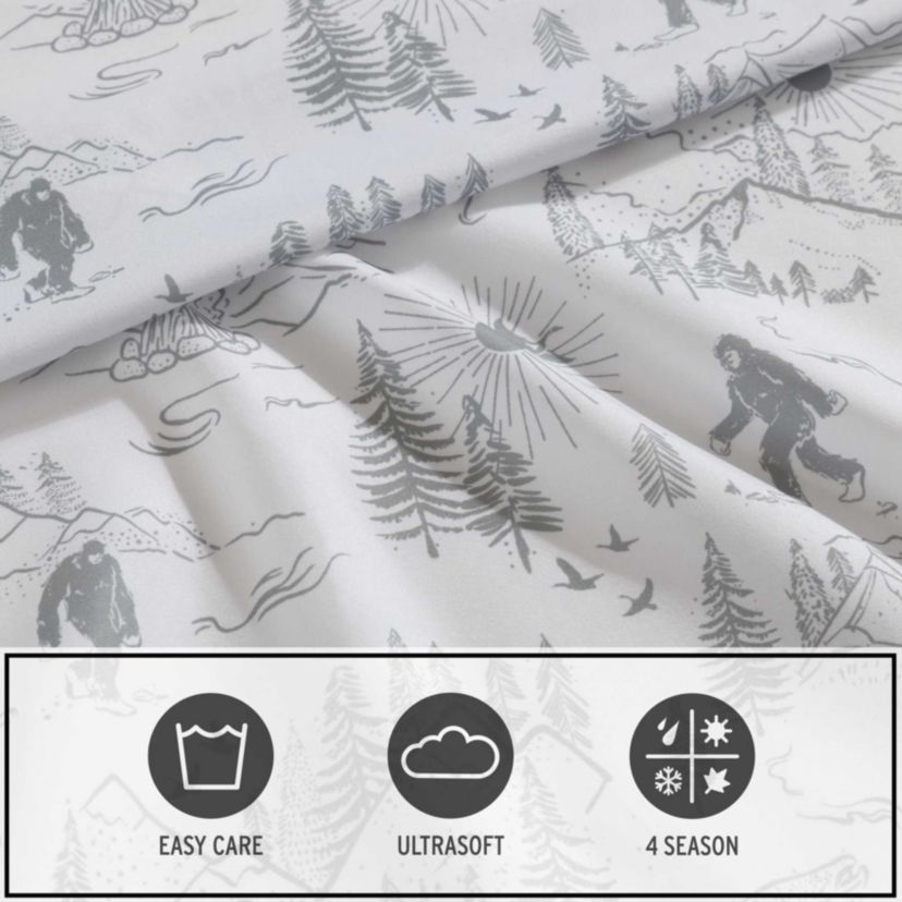 Big Foot Hiking Trip Microfiber Sheet Set