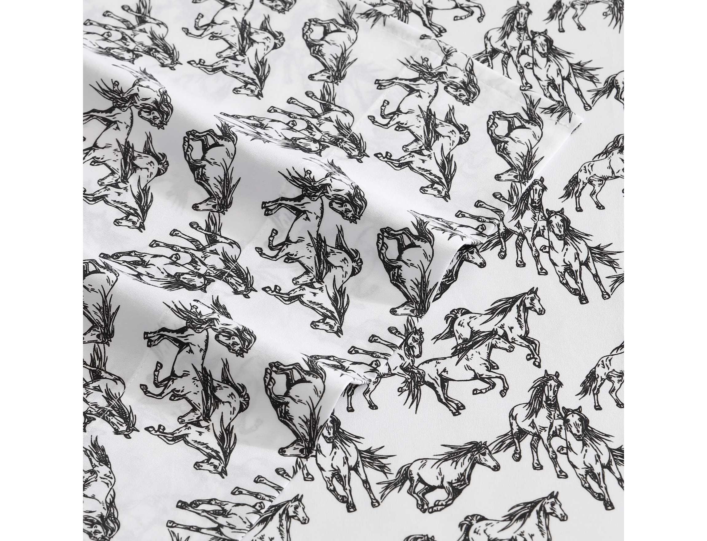 Mustangs Microfiber Sheet Set