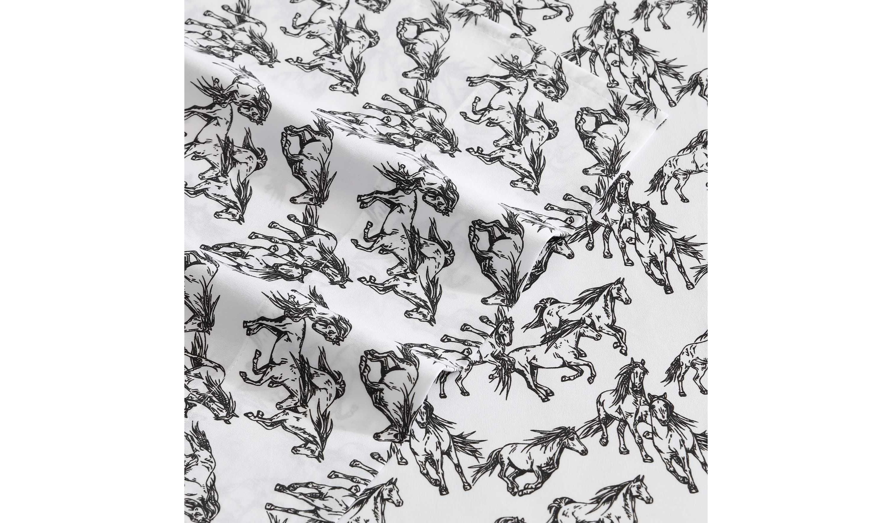 Mustangs Microfiber Sheet Set