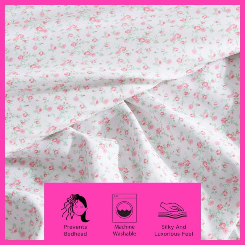 Whimsical Floral Microfiber Sheet Set