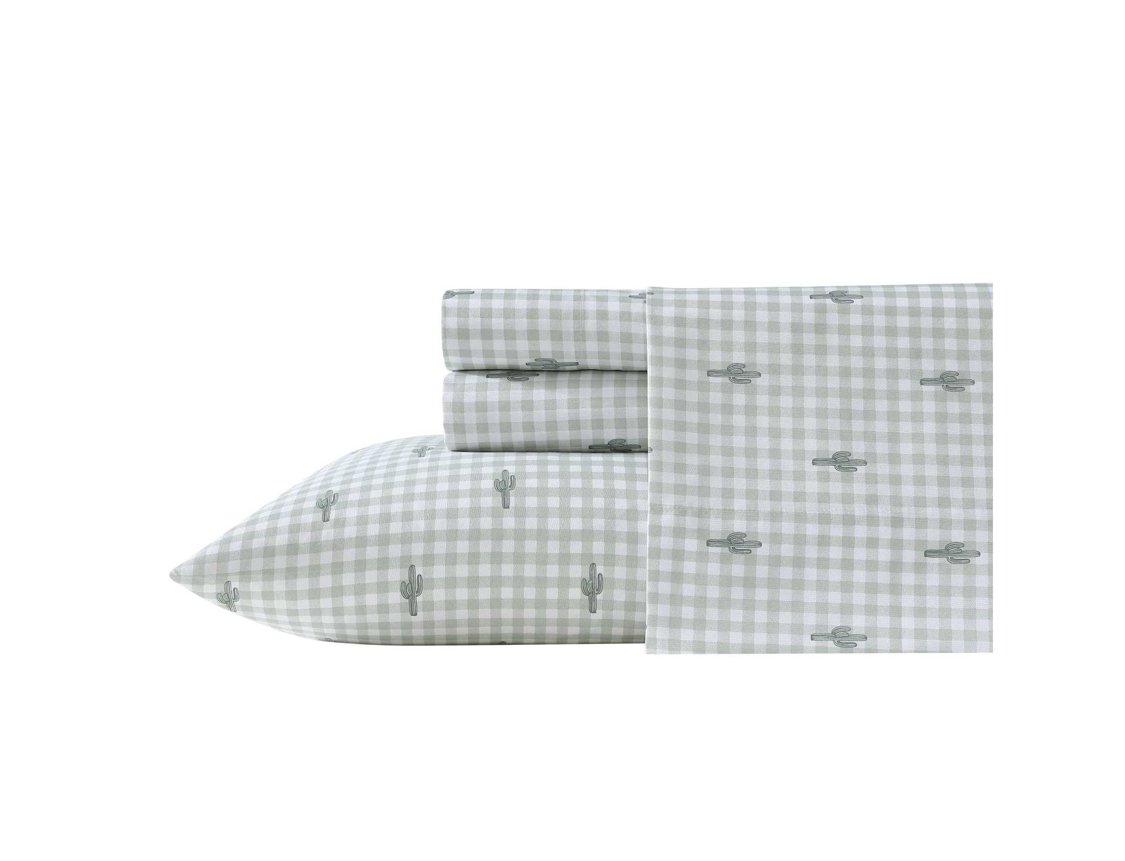 Cactus Gingham Microfiber Sheet Set