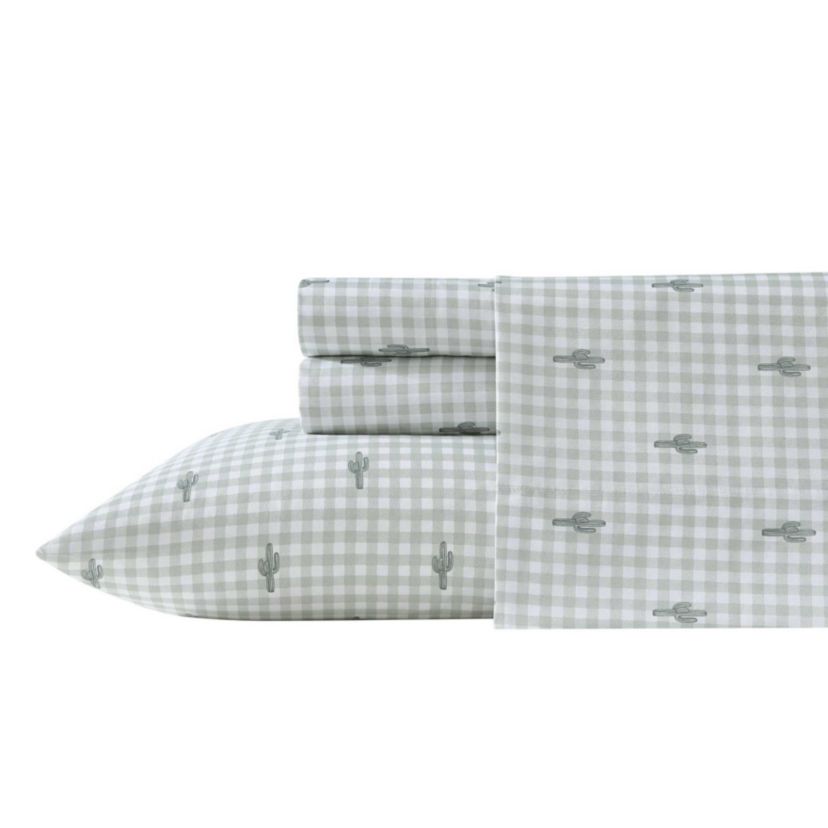 Cactus Gingham Microfiber Sheet Set