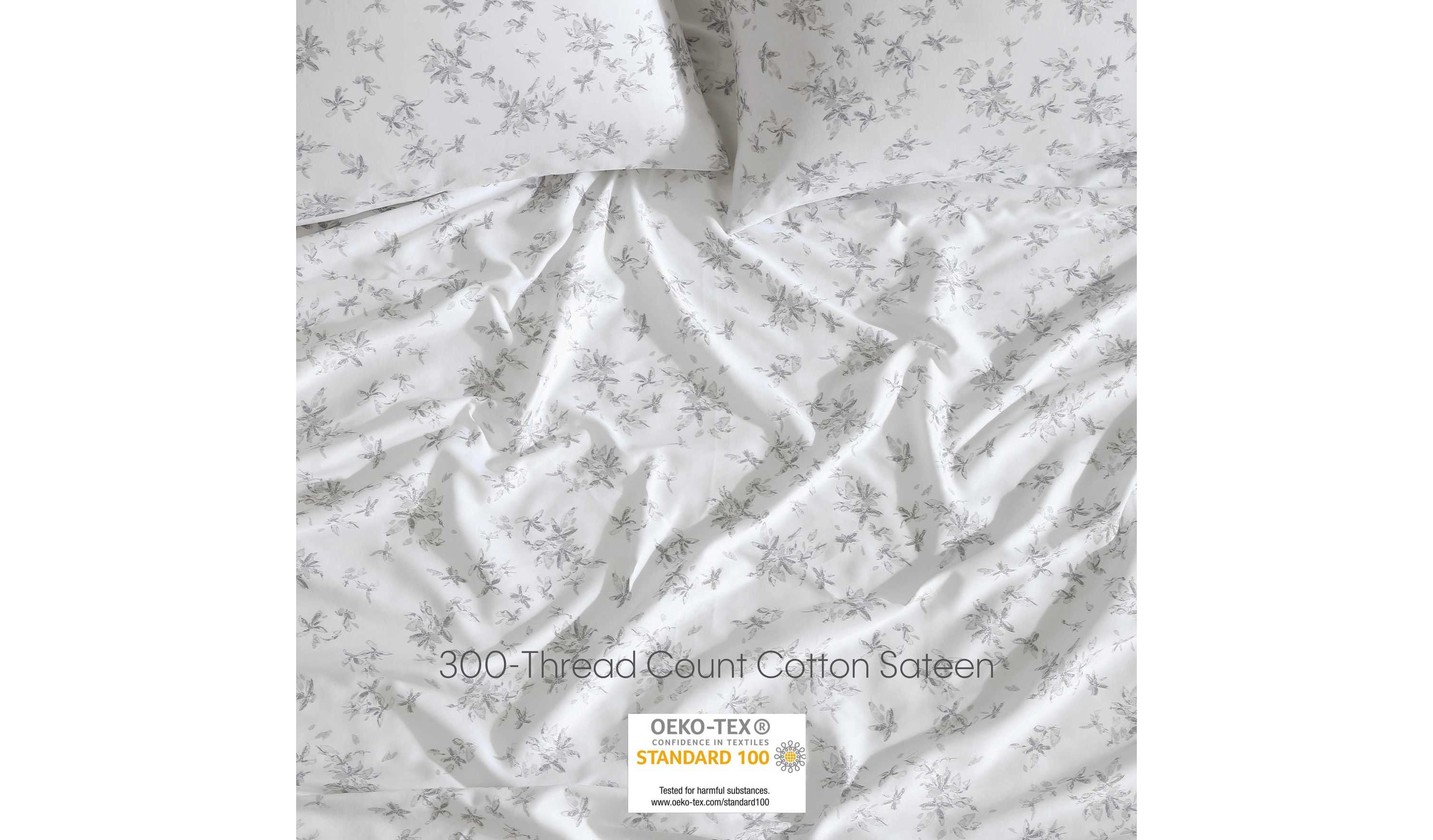 Abstract Floral Cotton Sheet Set