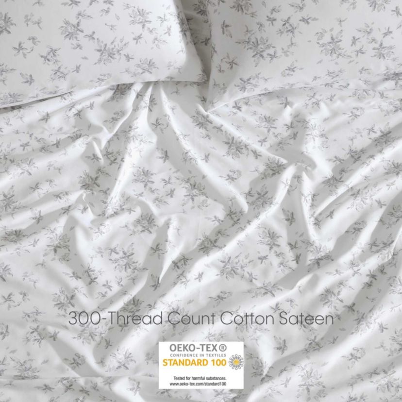 Abstract Floral Cotton Sheet Set