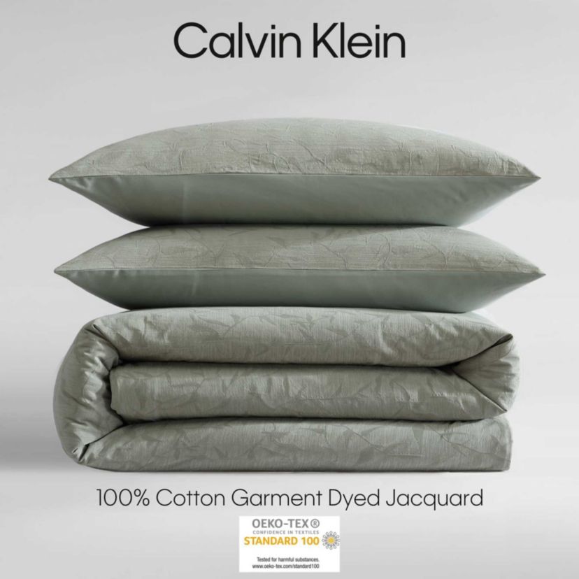 Branching Leaves Cotton Comforter-Sham Set