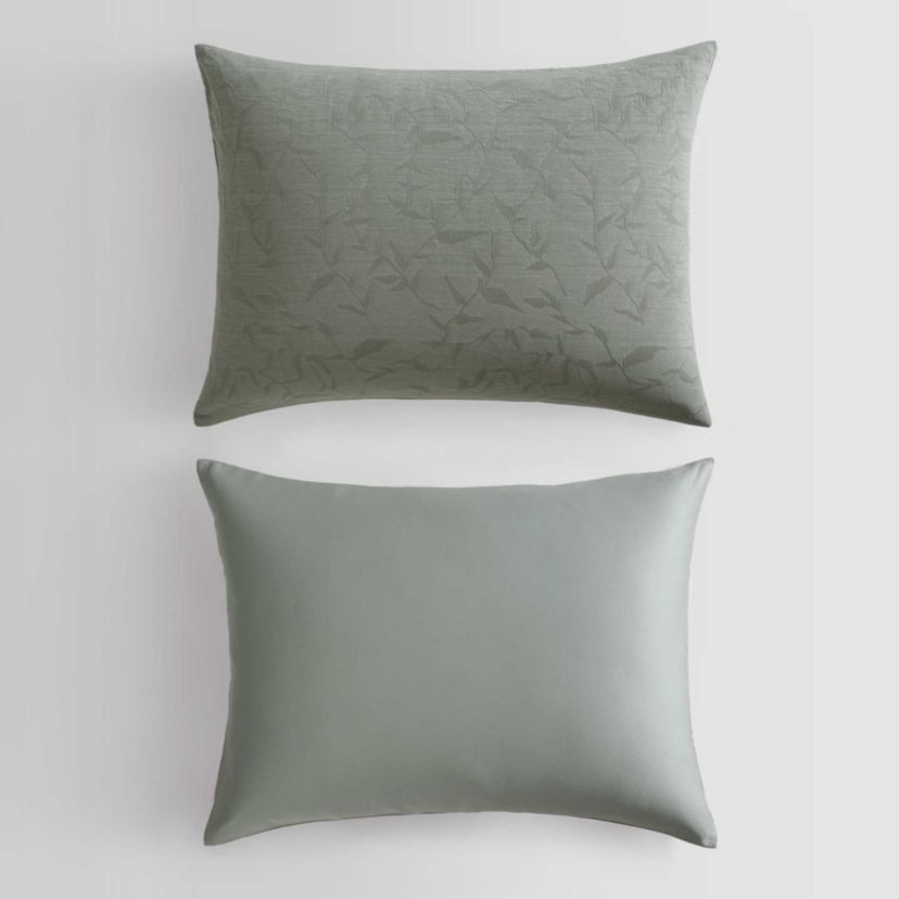 Branching Leaves Cotton Comforter-Sham Set
