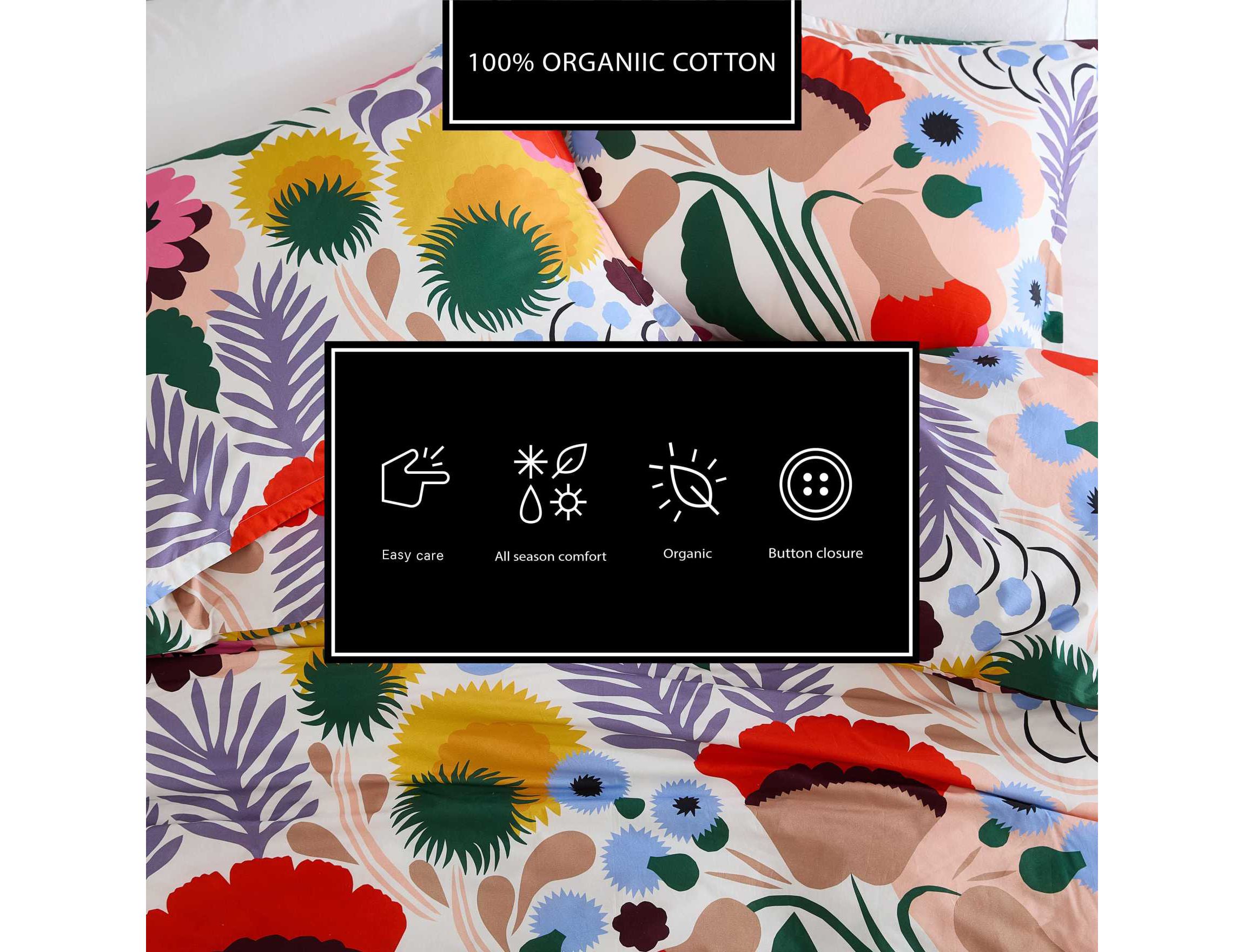 Ojakellukka Cotton Comforter-Sham Set