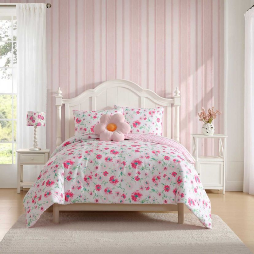 Meadow Daisies Microfiber Comforter Sham Bonus Set