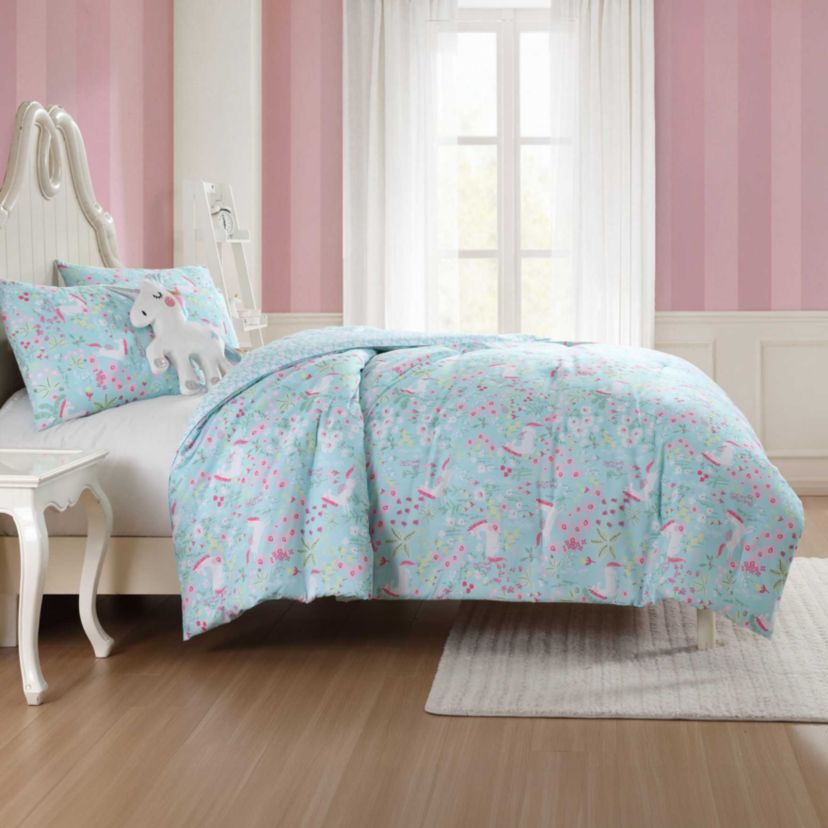Magical Unicorns Microfiber Comforter Sham Bonus Set