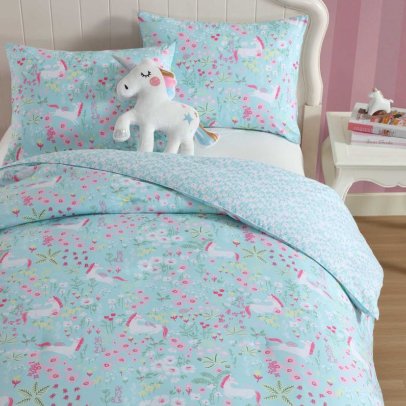 Magical Unicorns Microfiber Comforter Sham Bonus Set
