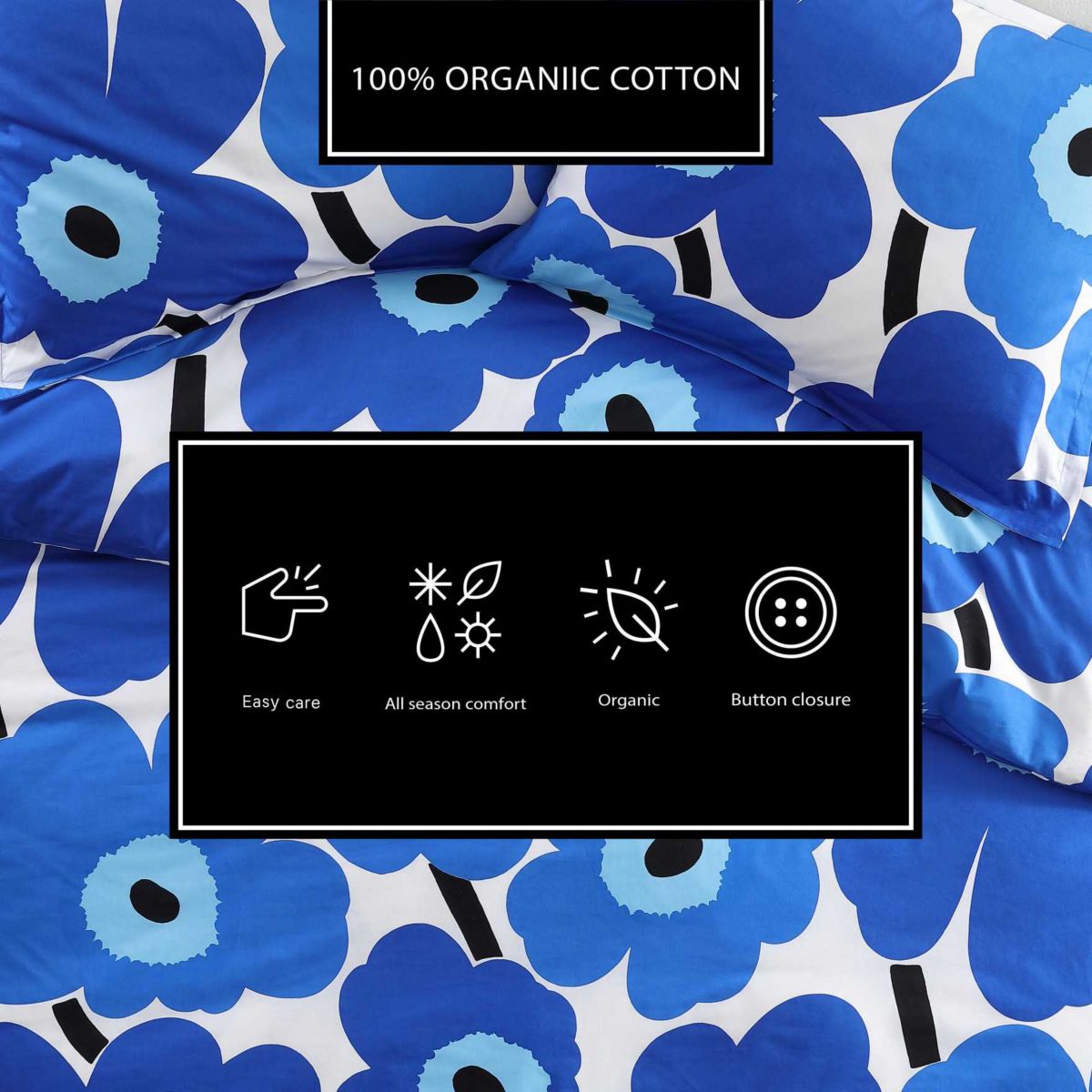 Unikko Cotton Comforter-Sham Set