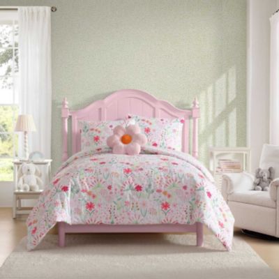 Laura Ashley Sunshine Flowers Microfiber Comforter Sham Bonus Set
