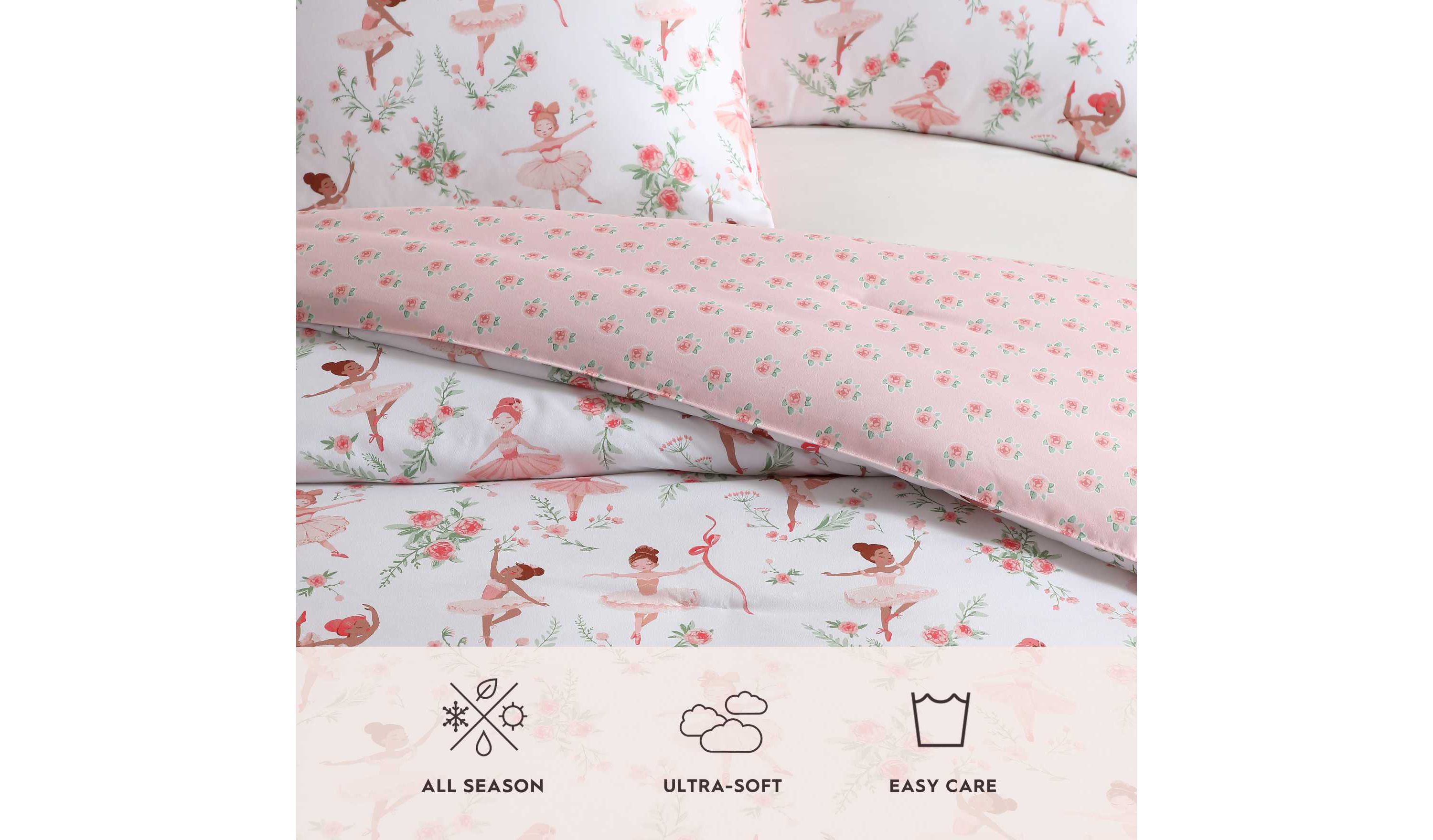 Ballerina Divas Microfiber Comforter Sham Bonus Set