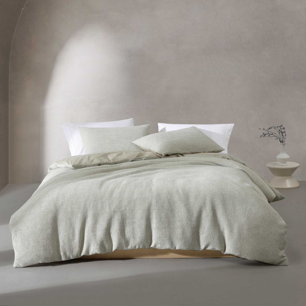 Microwaffle Cotton Comforter-Sham Set