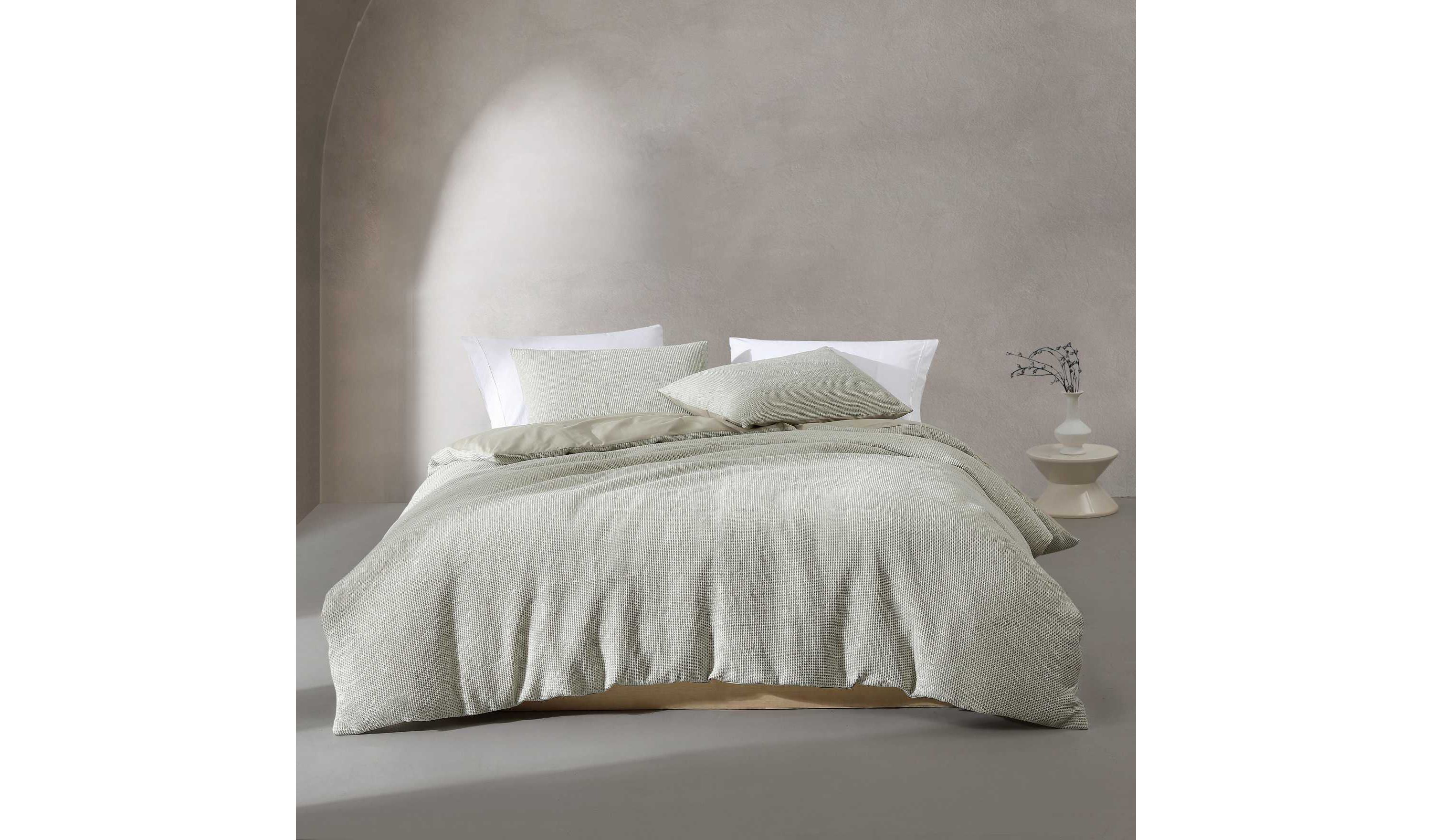 Microwaffle Cotton Comforter-Sham Set