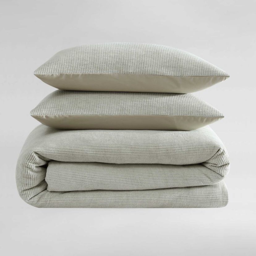 Microwaffle Cotton Comforter-Sham Set
