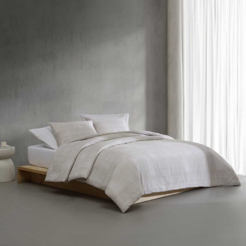 Textural Rib Cotton Comforter-Sham Set