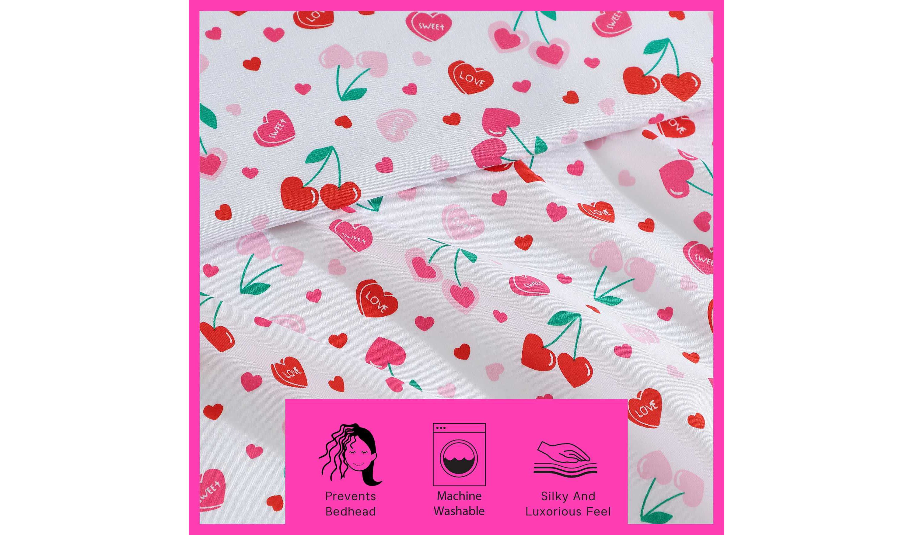 Sweet Tart Cherries Microfiber Sheet Set