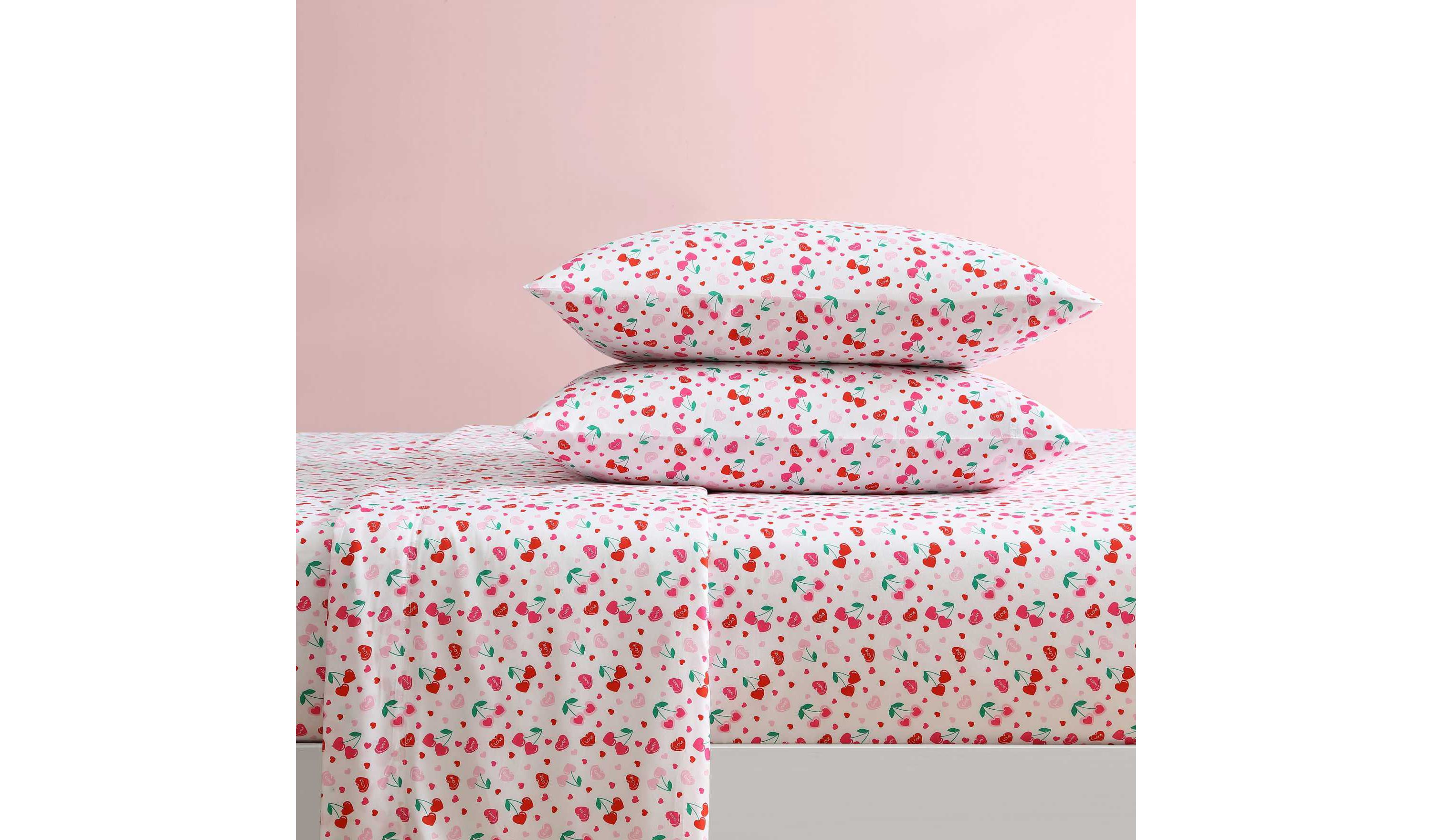 Sweet Tart Cherries Microfiber Sheet Set