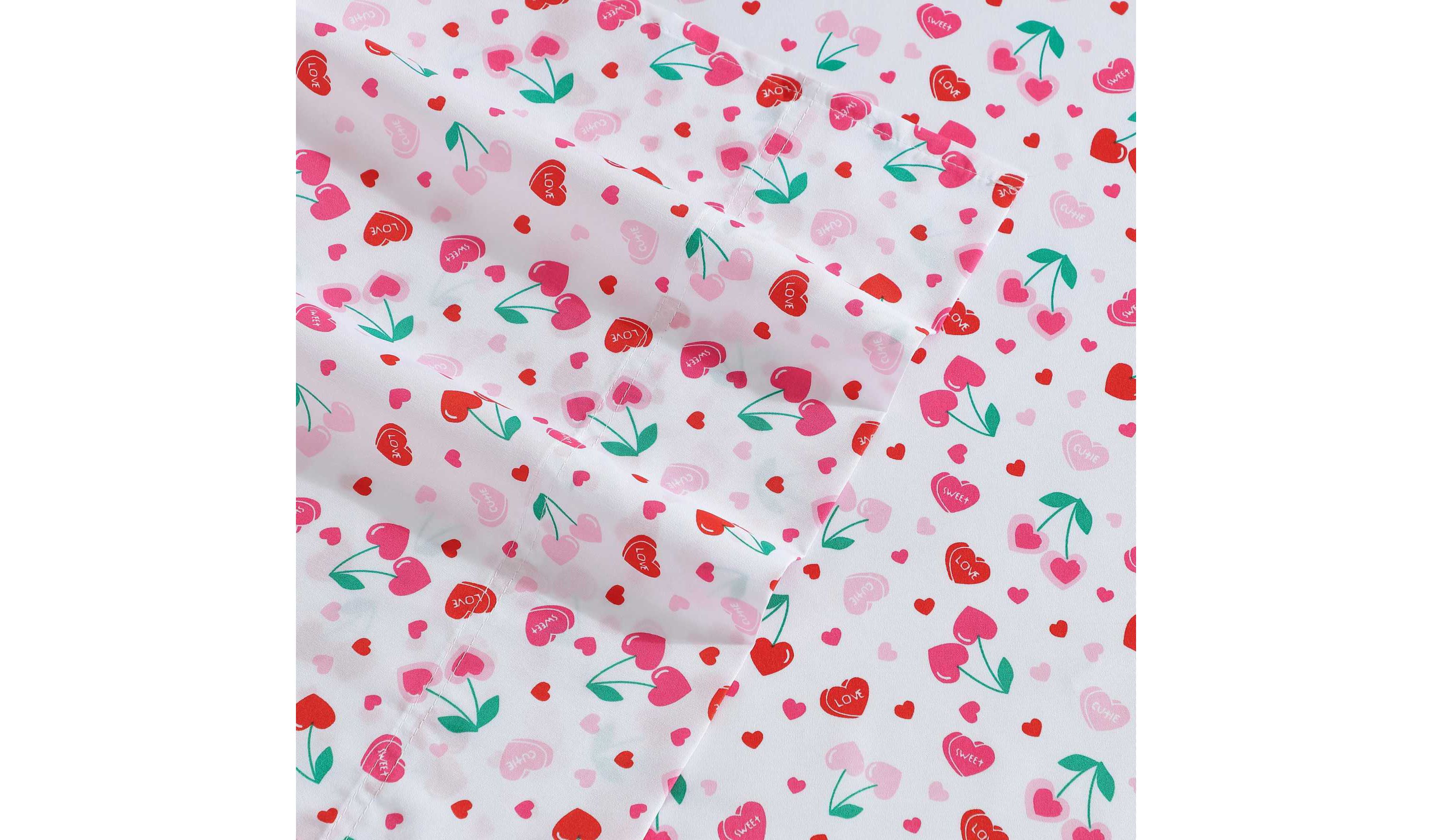 Sweet Tart Cherries Microfiber Sheet Set