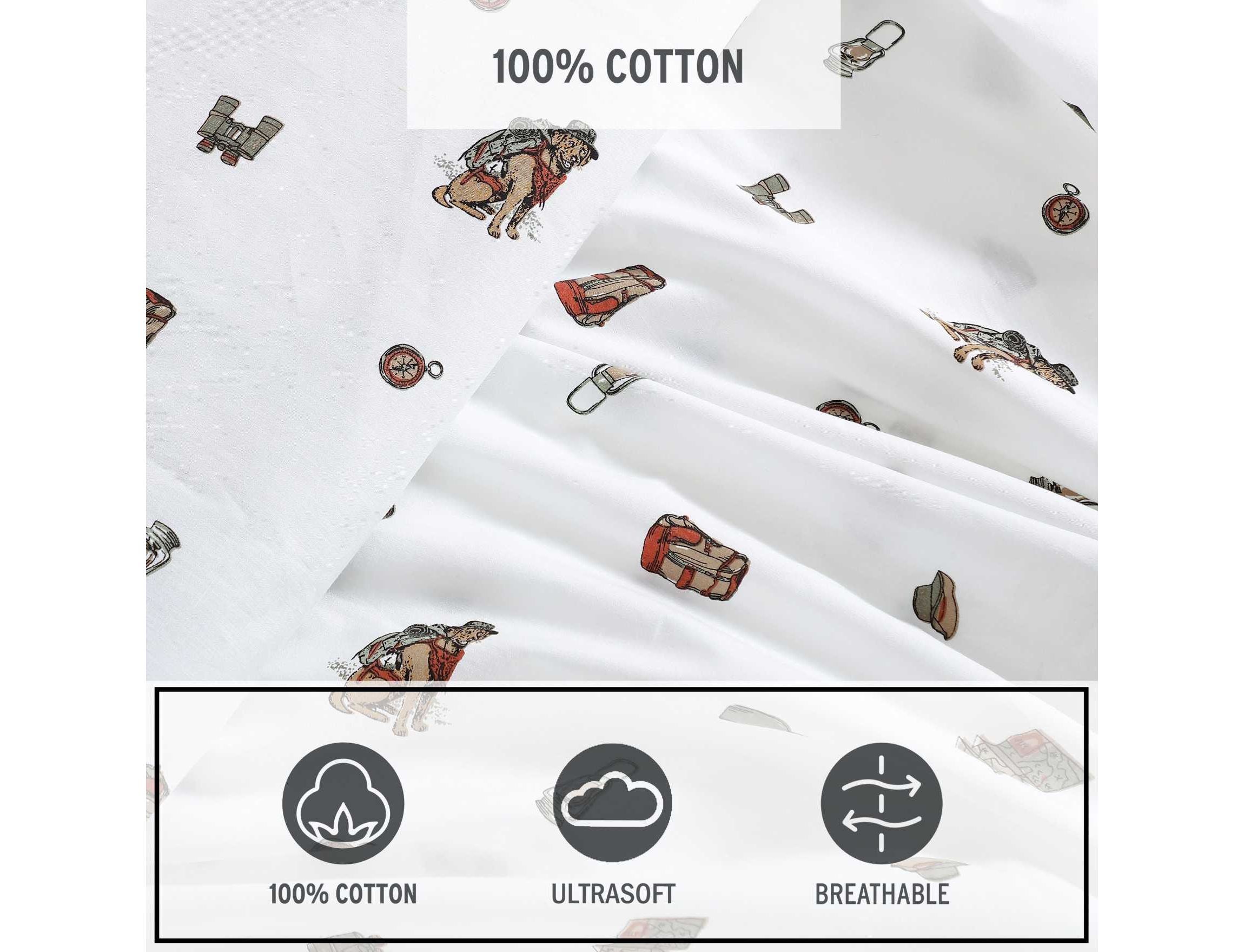 Buddy Camping Allover Cotton Sheet Set