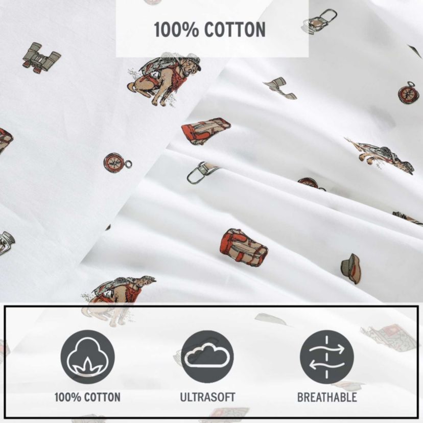 Buddy Camping Allover Cotton Sheet Set
