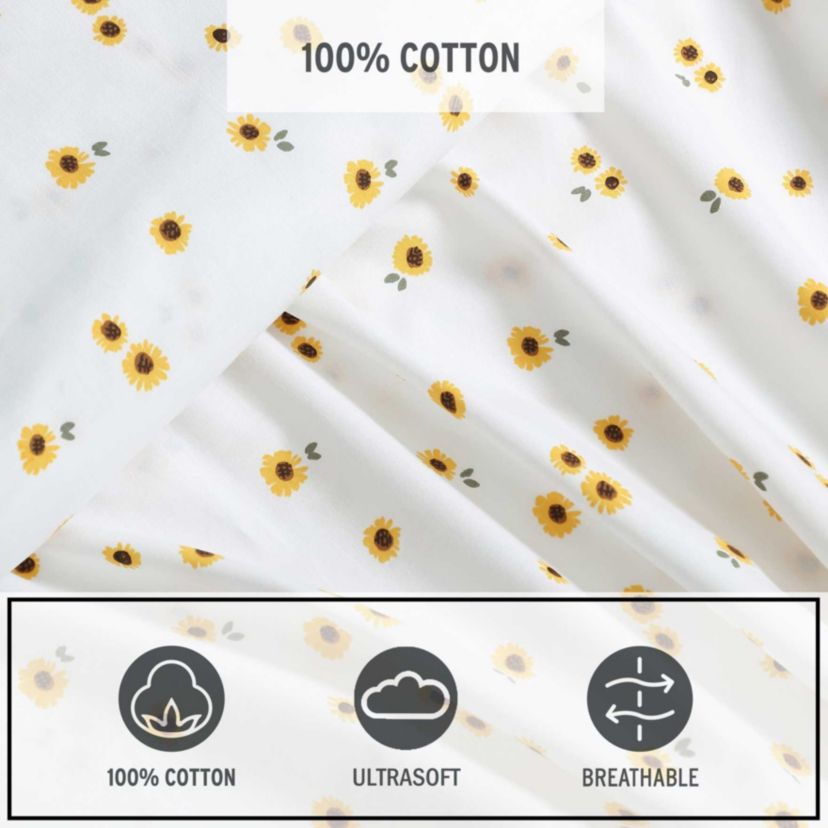 Eddie Sunflower Cotton Sheet Set