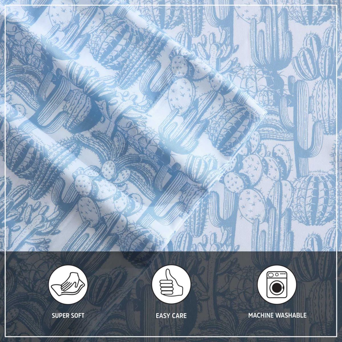 Cactus Toile Microfiber Sheet Set