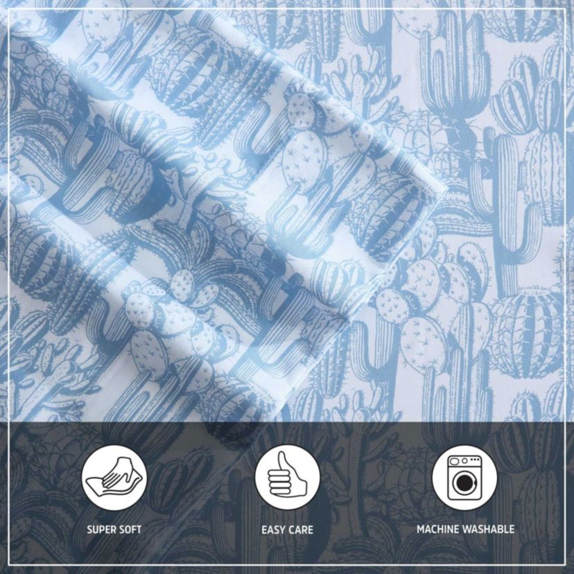 Cactus Toile Microfiber Sheet Set