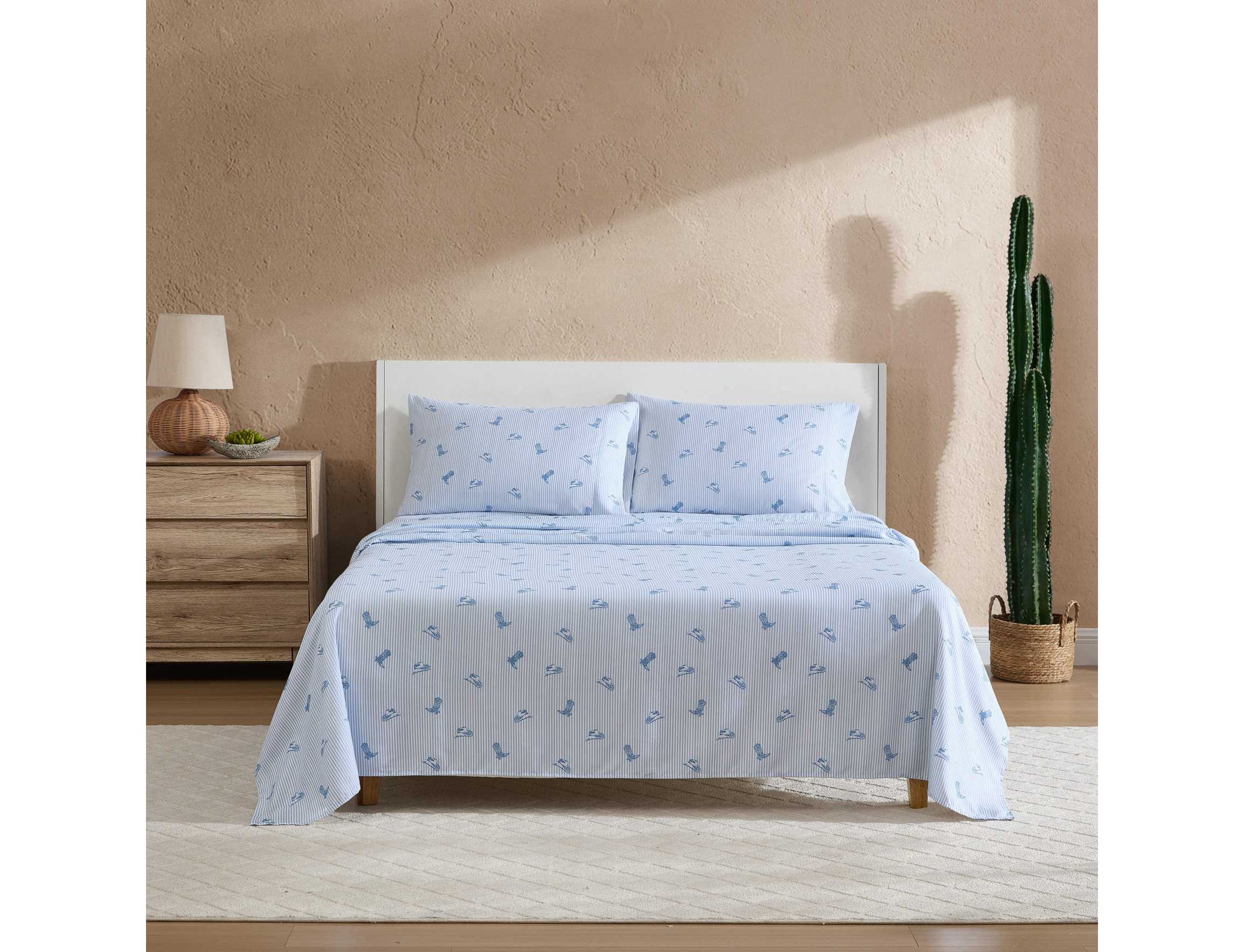 Cowboy Pinstripe Microfiber Sheet Set
