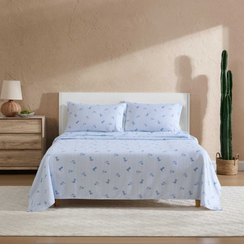 Cowboy Pinstripe Microfiber Sheet Set
