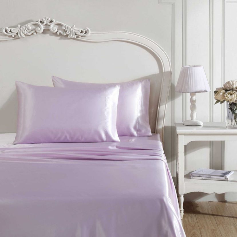 Solid Satin Microfiber Sheet Set
