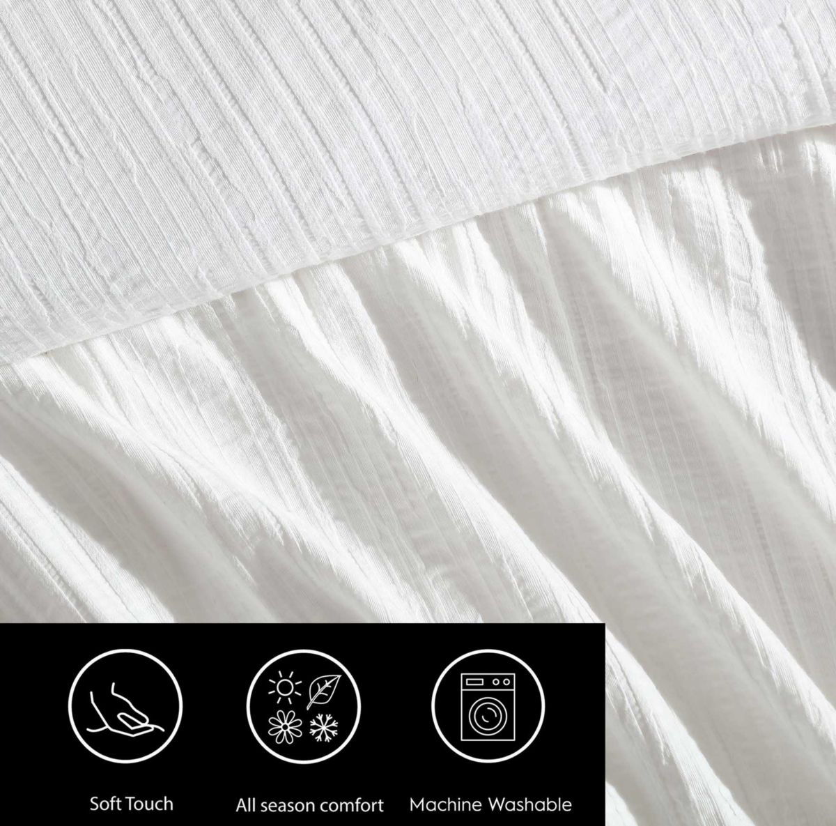 Bark Texture Cotton Comforter Set