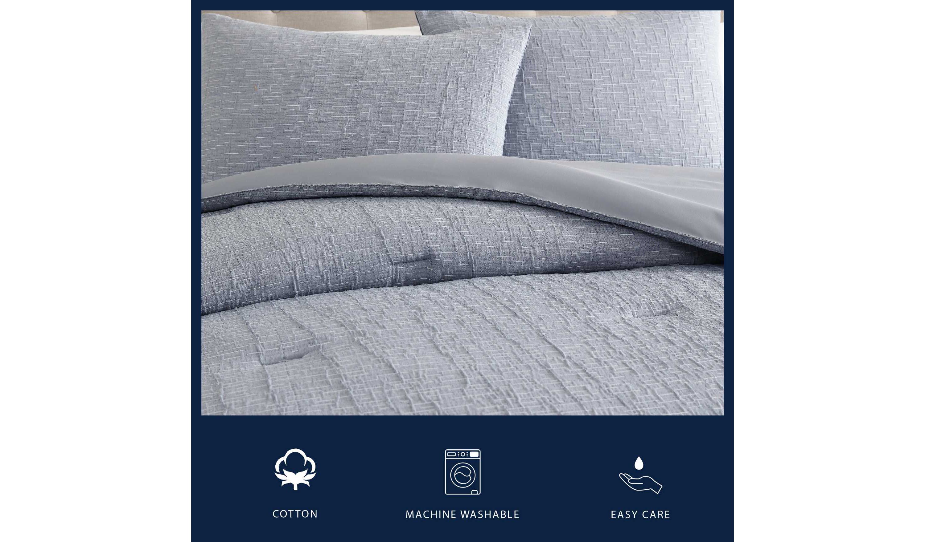 Nautical Stitch Microfiber Comforter Set