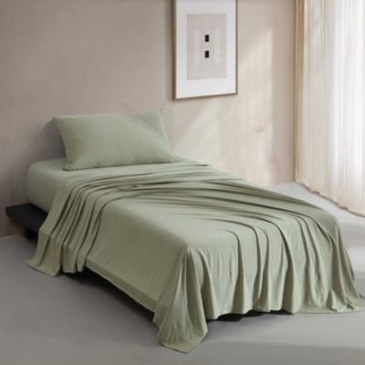 Calvin Klein Modern Cotton Melange Sheet Set, Grey, Twin