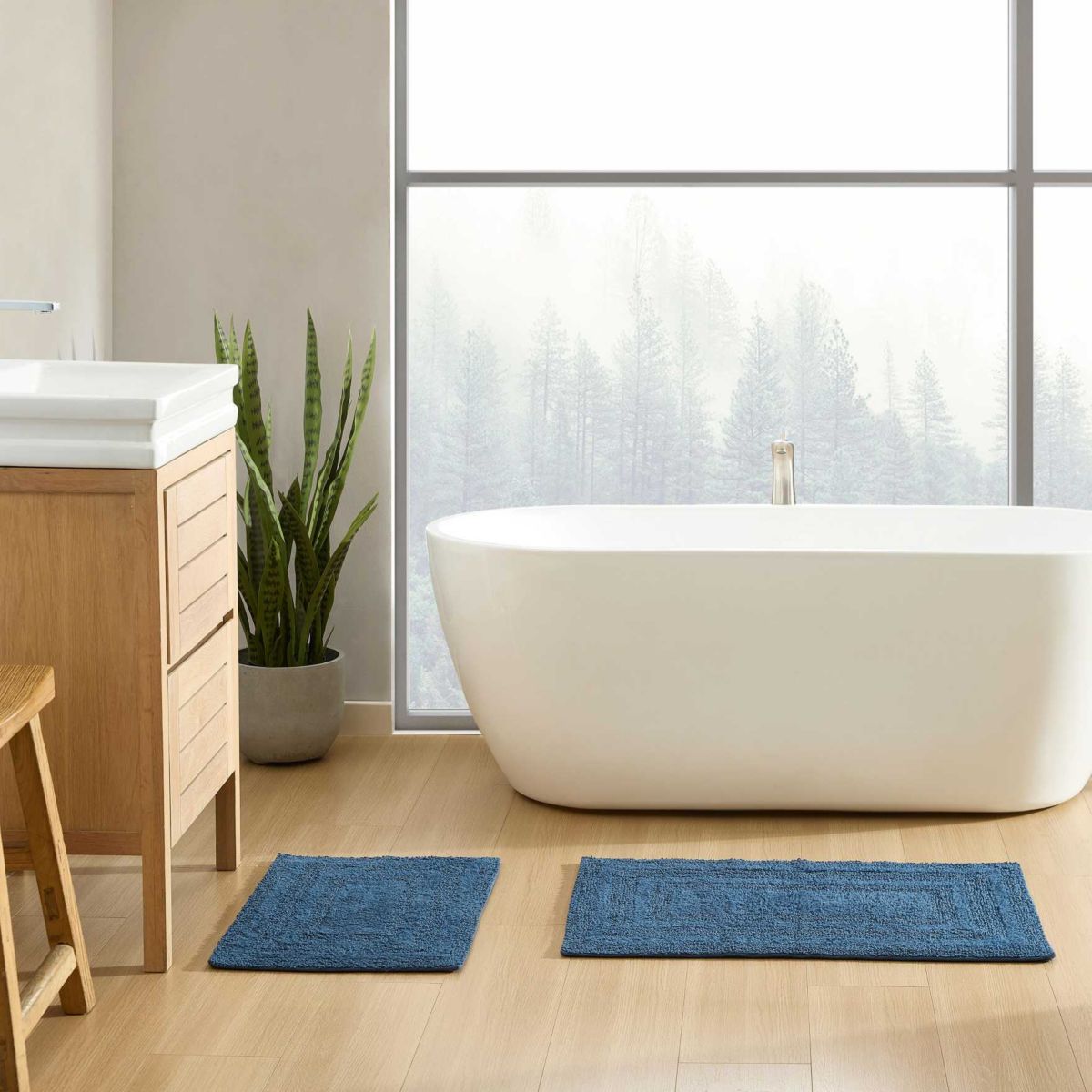 Logan Reversible Cotton Bath Rug