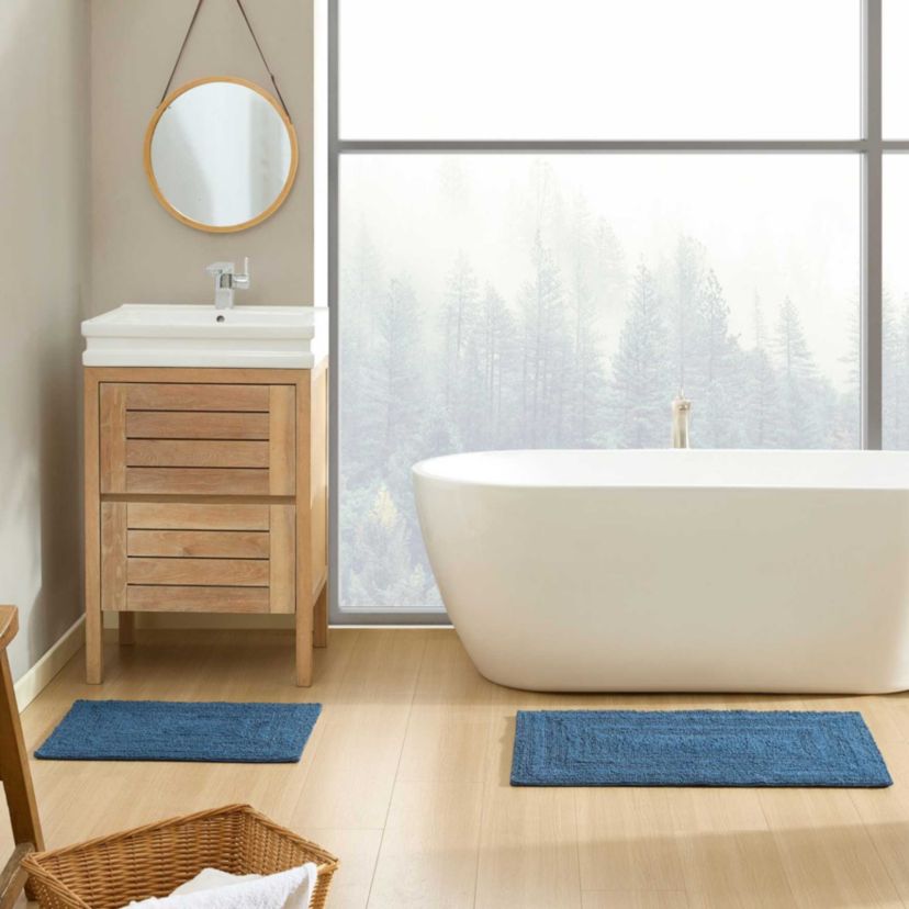 Logan Reversible Cotton Bath Rug