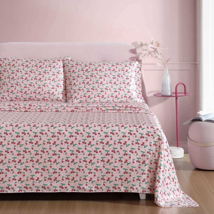 Cherry Good Day Microfiber Sheet Set
