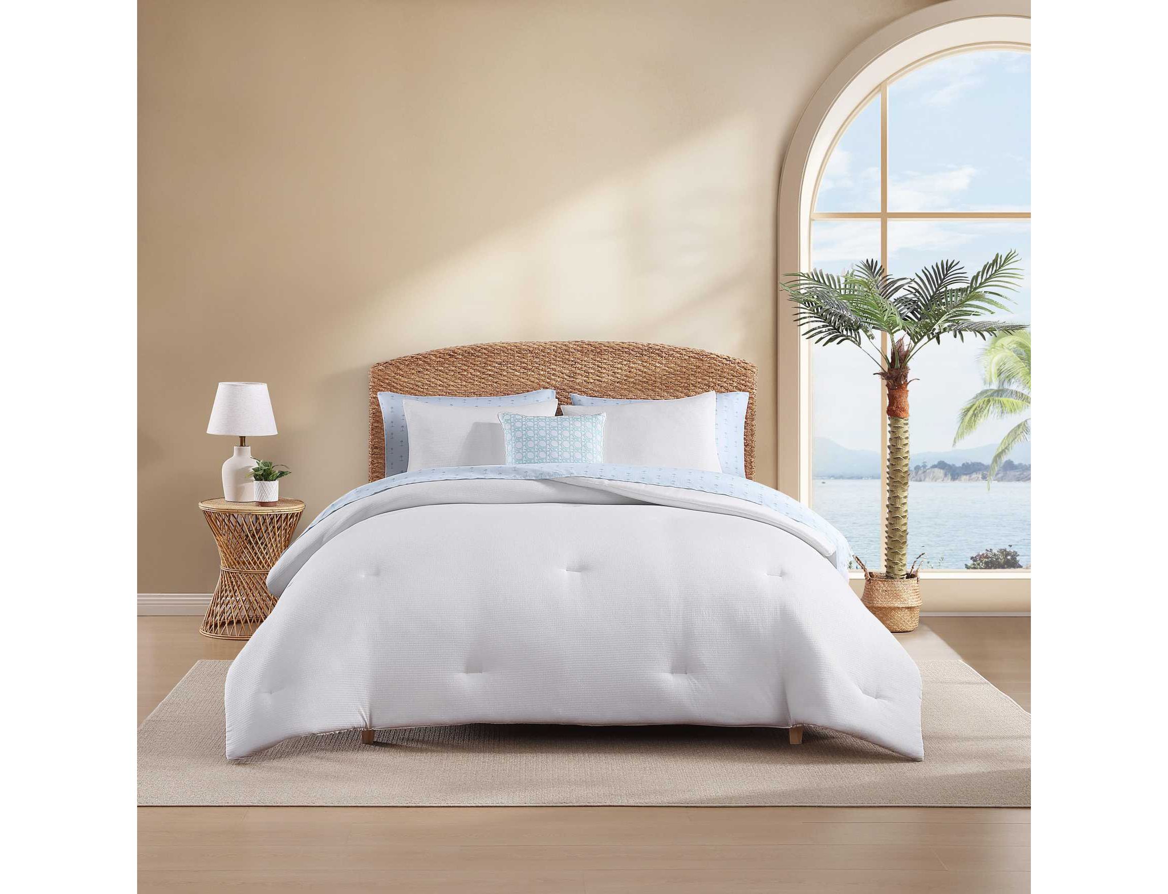 TB Seersucker Solid Microfiber Bed Set Bonus